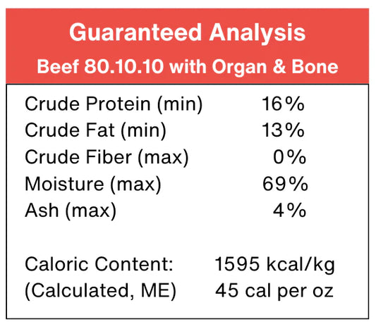 Legacy Beef 80.10.10 with Organ and Bone 30 LB Case