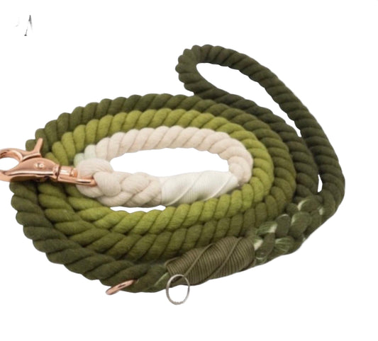 ROPE LEASH - OMBRE OLIVE-0