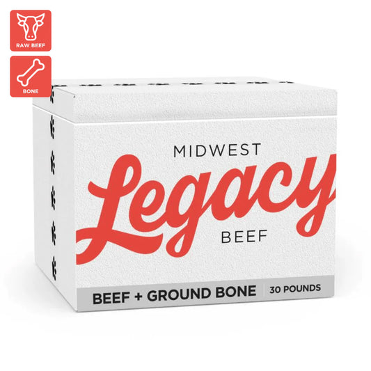 Raw Beef + Ground Bone 30 LB Case